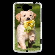 Coque HTC Wildfire G8 Chiot Golden red river