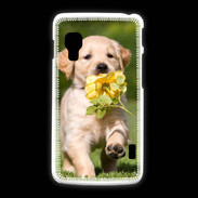Coque LG L5 2 Chiot Golden red river