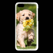 Coque iPhone 5C Chiot Golden red river