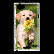 Coque Sony Xperia L Chiot Golden red river