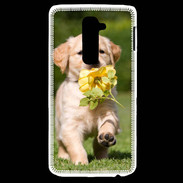 Coque LG G2 Chiot Golden red river