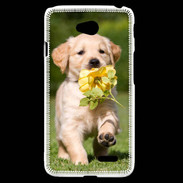 Coque LG L70 Chiot Golden red river