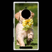 Coque Nokia Lumia 830 Chiot Golden red river