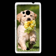 Coque Nokia Lumia 535 Chiot Golden red river
