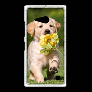 Coque Nokia Lumia 735 Chiot Golden red river