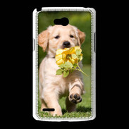 Coque LG L80 Chiot Golden red river