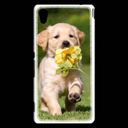 Coque Sony Xperia M4 Aqua Chiot Golden red river