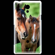 Coque Sony Xperia T Jument et son poulain