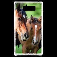 Coque LG Optimus L7 Jument et son poulain