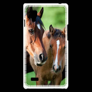 Coque LG Optimus L9 Jument et son poulain