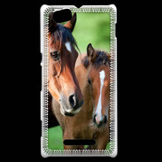 Coque Sony Xperia M Jument et son poulain
