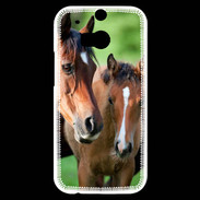 Coque HTC One M8s Jument et son poulain
