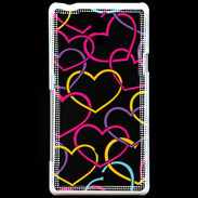 Coque Sony Xperia T Amour de cœur coloré