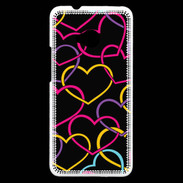 Coque HTC One Amour de cœur coloré