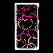 Coque Sony Xpéria Z1 Amour de cœur coloré