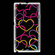 Coque Sony Xperia L Amour de cœur coloré