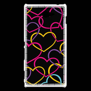 Coque Sony Xperia M2 Amour de cœur coloré