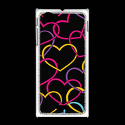 Coque Sony Xpéria J Amour de cœur coloré