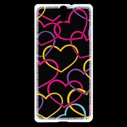 Coque Sony Xperia C5 Amour de cœur coloré