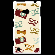 Coque Nokia Lumia 720 Moustache lunette et chapeau