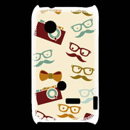 Coque Sony Xperia Typo Moustache lunette et chapeau