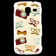 Coque Samsung Galaxy Ace 2 Moustache lunette et chapeau