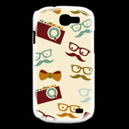 Coque Samsung Galaxy Express Moustache lunette et chapeau