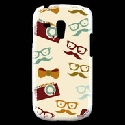 Coque Samsung Galaxy S3 Mini Moustache lunette et chapeau