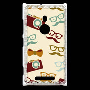 Coque Nokia Lumia 925 Moustache lunette et chapeau