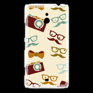 Coque Nokia Lumia 1320 Moustache lunette et chapeau