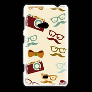 Coque Nokia Lumia 625 Moustache lunette et chapeau