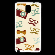 Coque Samsung Galaxy Note 3 Moustache lunette et chapeau