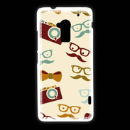 Coque HTC One Max Moustache lunette et chapeau