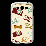 Coque Samsung Galaxy Grand Moustache lunette et chapeau