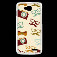 Coque LG L90 Moustache lunette et chapeau