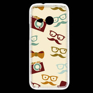 Coque HTC One Mini 2 Moustache lunette et chapeau