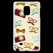 Coque Samsung Galaxy Note Edge Moustache lunette et chapeau