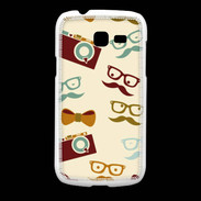 Coque Samsung Galaxy Fresh Moustache lunette et chapeau
