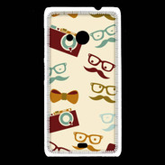 Coque Nokia Lumia 535 Moustache lunette et chapeau