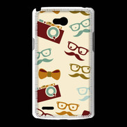Coque LG L80 Moustache lunette et chapeau