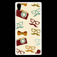 Coque Sony Xperia Z5 Premium Moustache lunette et chapeau