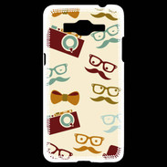 Coque Samsung Grand Prime 4G Moustache lunette et chapeau