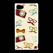 Coque Sony Xperia Z5 Compact Moustache lunette et chapeau