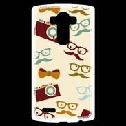 Coque LG G4 Moustache lunette et chapeau