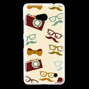 Coque Nokia Lumia 640 LTE Moustache lunette et chapeau