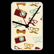 Grande pendule murale Moustache lunette et chapeau