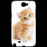 Coque Samsung Galaxy Note 2 Chaton marron et blanc