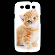 Coque Samsung Galaxy S3 Chaton marron et blanc