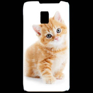 Coque LG P990 Chaton marron et blanc