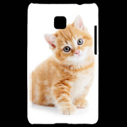 Coque LG Optimus L3 II Chaton marron et blanc